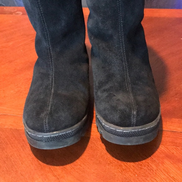 Skechers black leather winter boots shoes size 6 - Picture 6 of 16